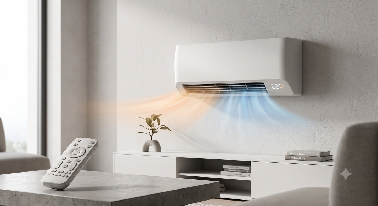 Ventilador y calefactor de pared